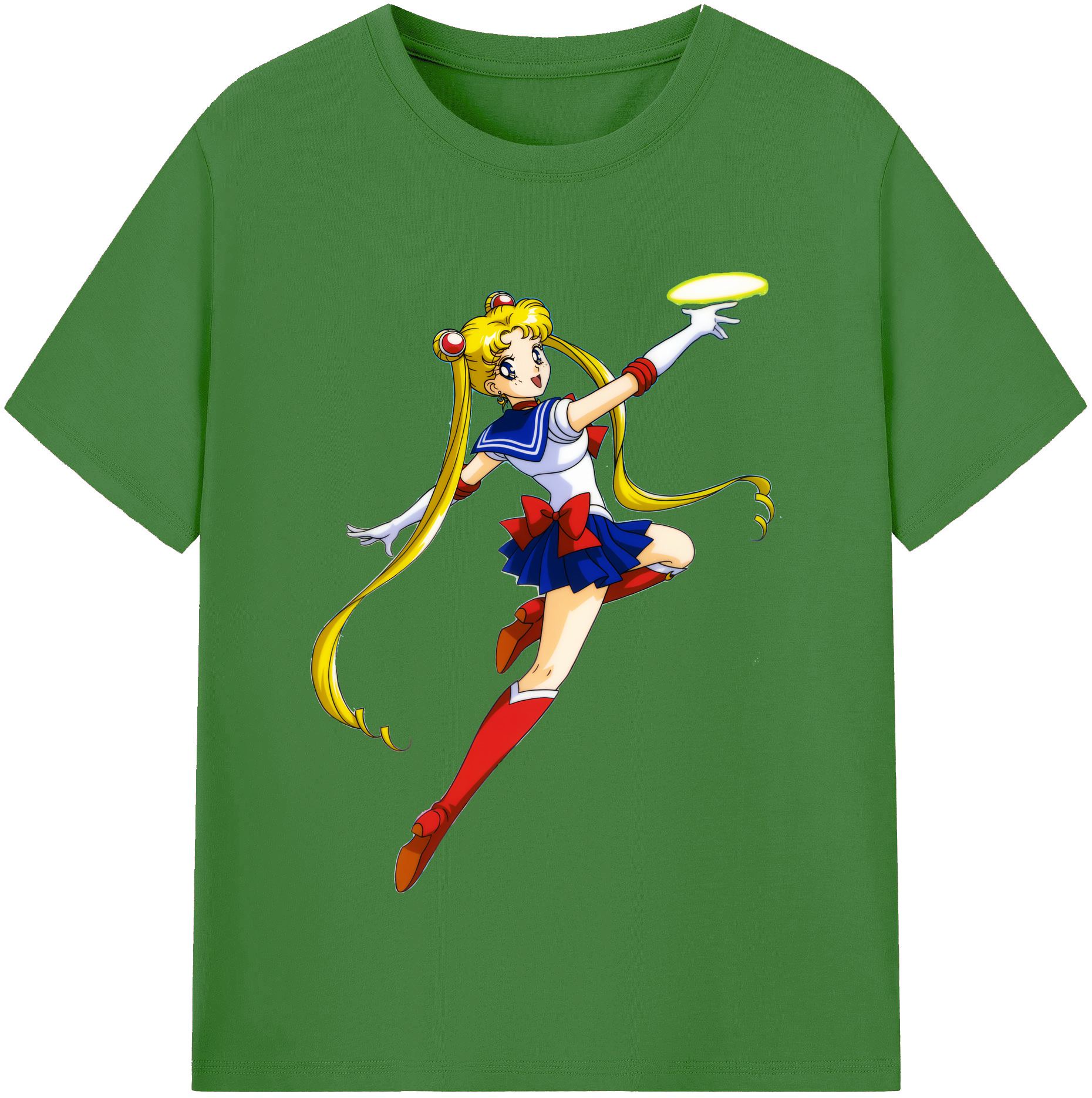 （画像用） 美少女戦士セーラームーン 月野 うさぎ つきの うさぎ Sailor Moon Tsukino Usagi レディースカジュアルプリントTシャツ（綿100％）